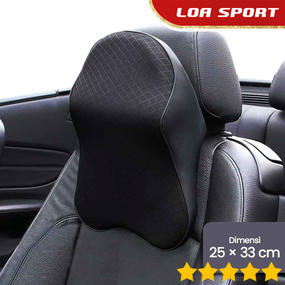 Bantal Jok Mobil Leher Kepala Busa Empuk Memory Foam Headrest Pillow