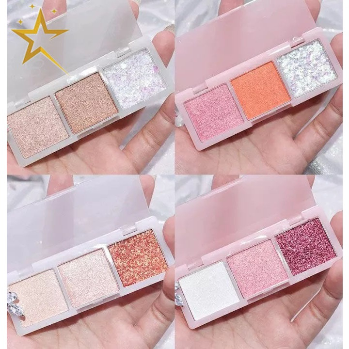 Eyeshadow Lameila 3 Warna 5101 Glitter Korean Matte Tahan Lama