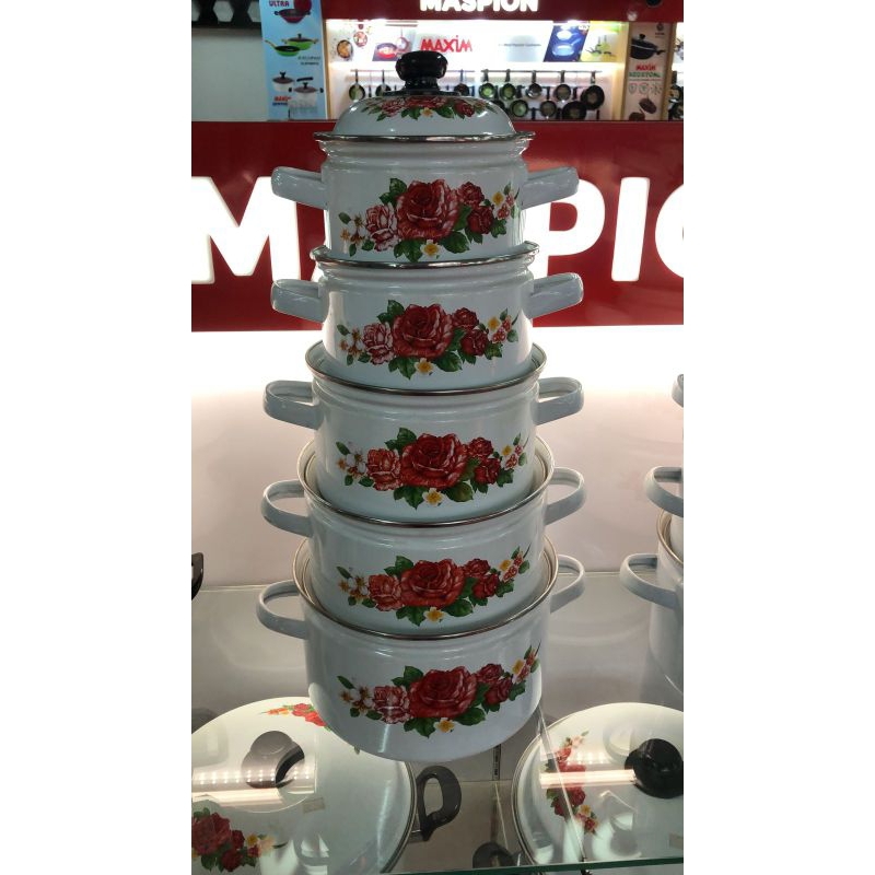 PANCI SET ENAMEL MASPION 16,18,20,22,24CM