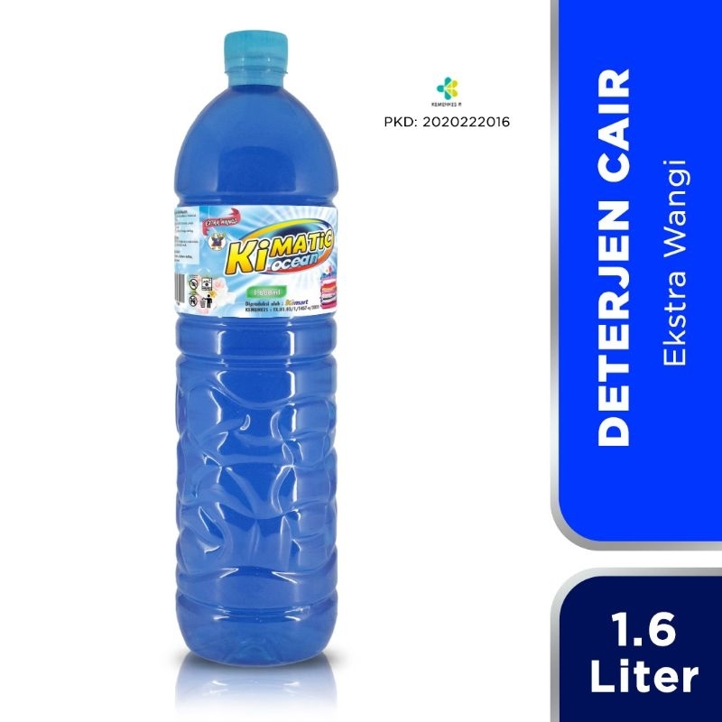Detergen Cair 1,5liter KIMATIC OCEAN  (Sabun cuci baju cair)