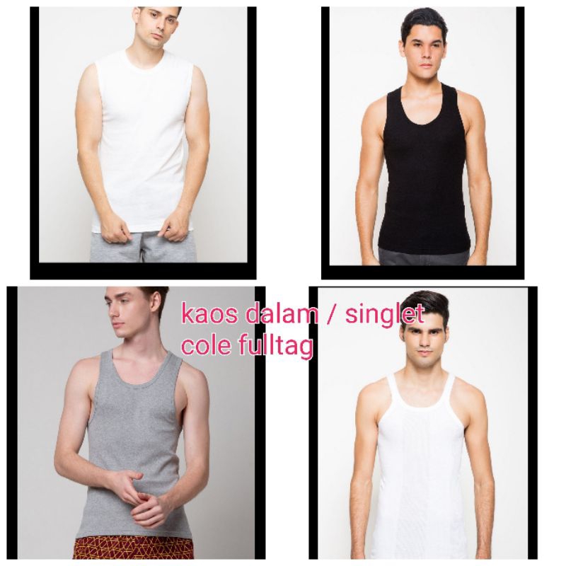BLA309 Kaos dalam pria singlet cole