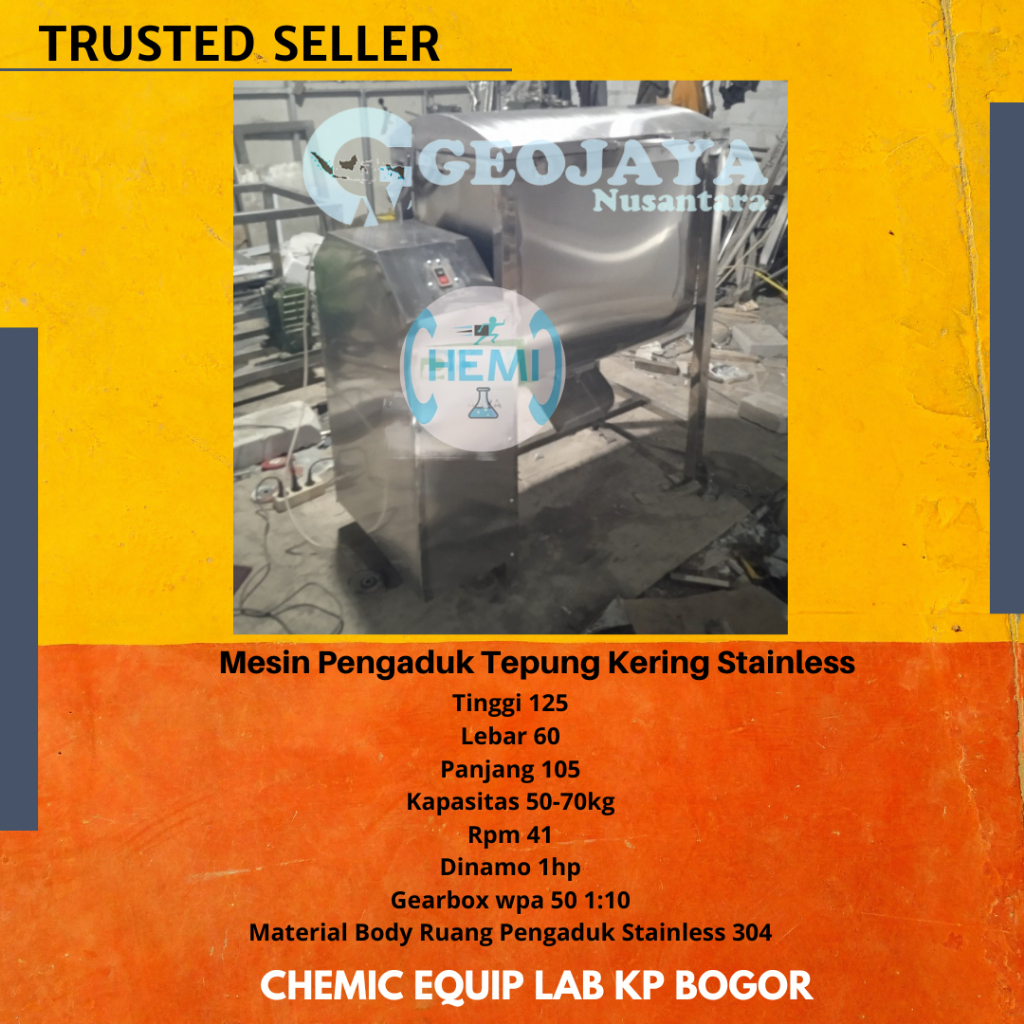 Mesin Pengaduk Tepung Kering Stainless