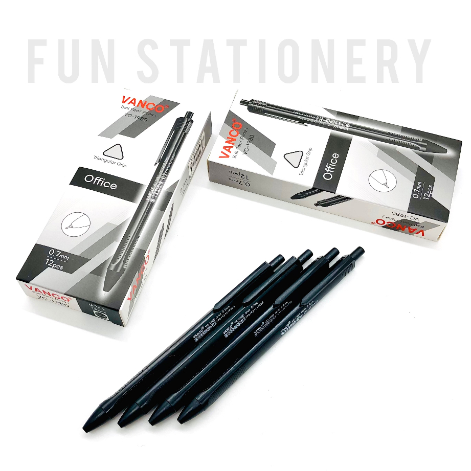 

(12 PCS) PULPEN SEMIGEL VANCO VC - 1980 (0.7 mm) / BALL PEN / PENA CETEK