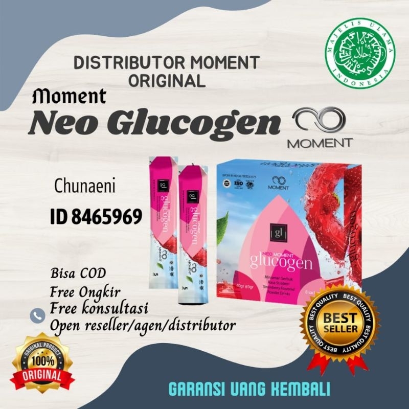 ASLI NEO GLUCOGEN MOMENT SUPLEMEN KECANTIKAN ANTI AGING FLEK HITAM JERAWAT BRUNTUSAN