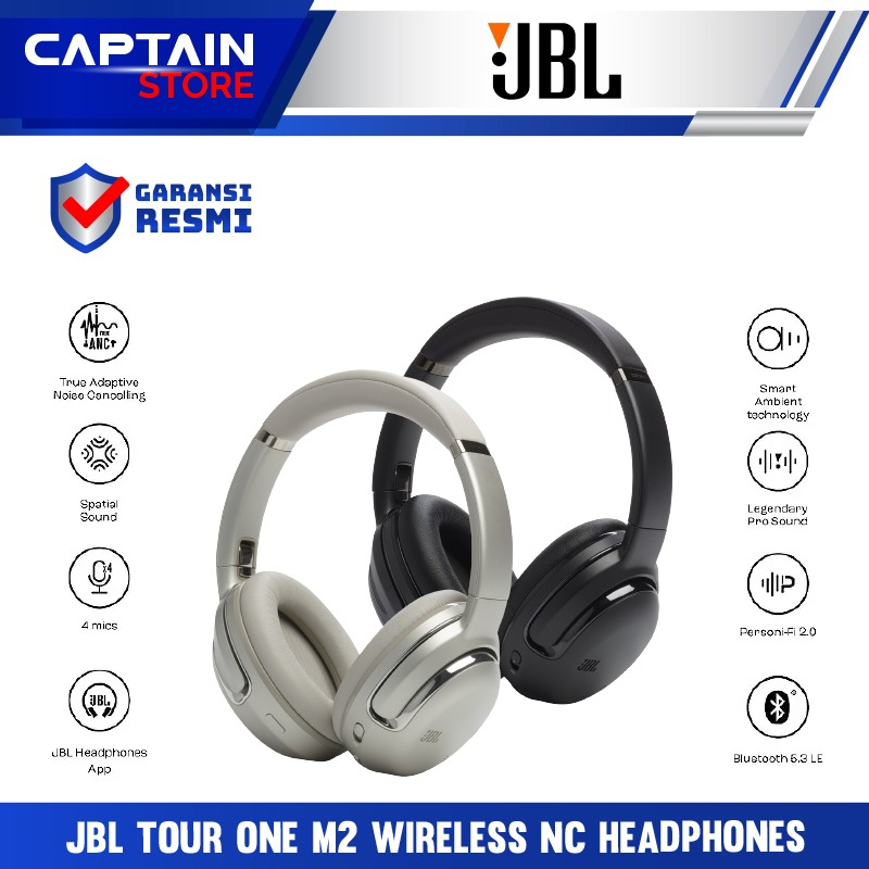 JBL Tour One M2 Headset Nirkabel Over-Ear dengan ANC
