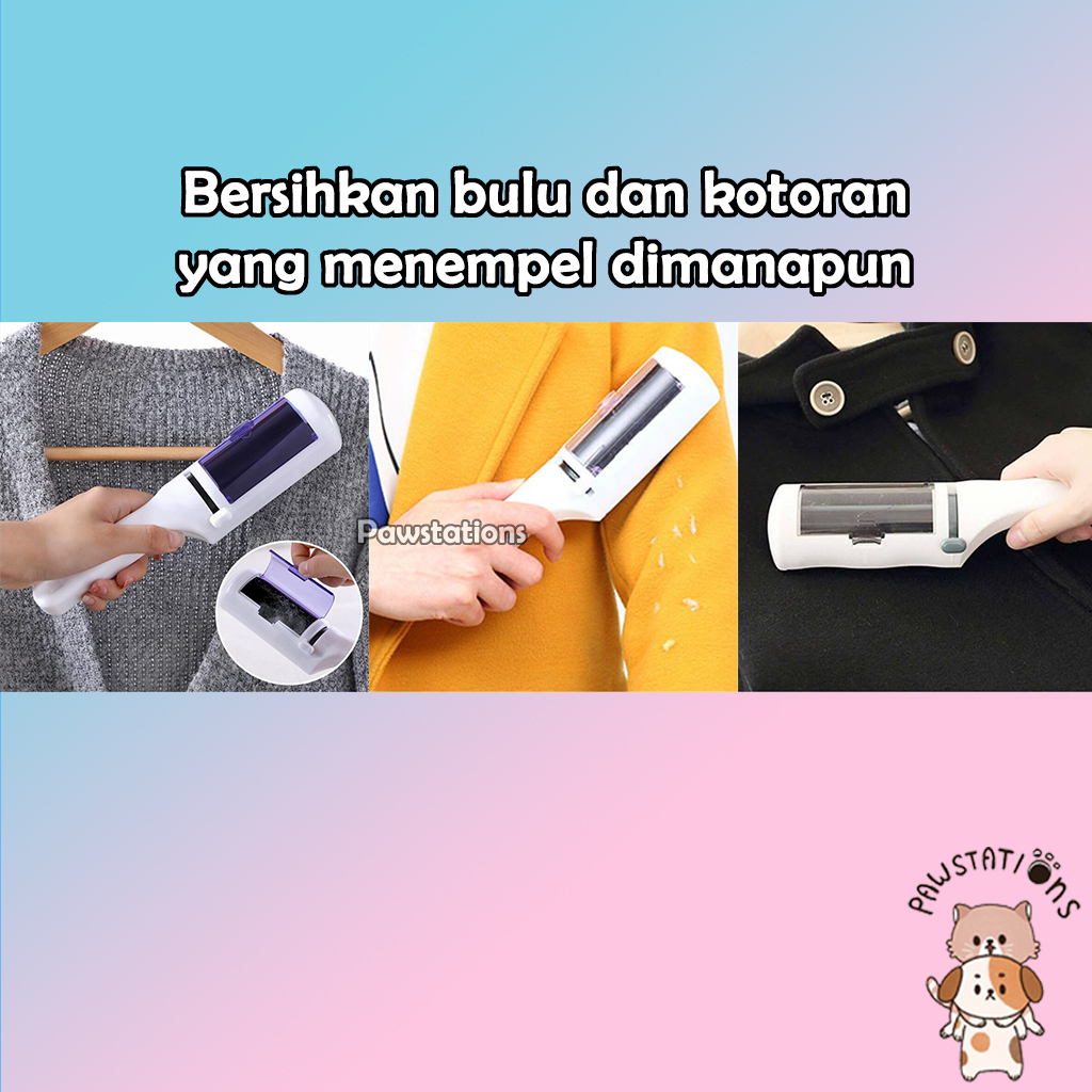 New Sikat Pembersih Bulu Kucing Alat Pembersih Bulu Kucing Roll Pembersih Bulu Kucing Roller Bulu
