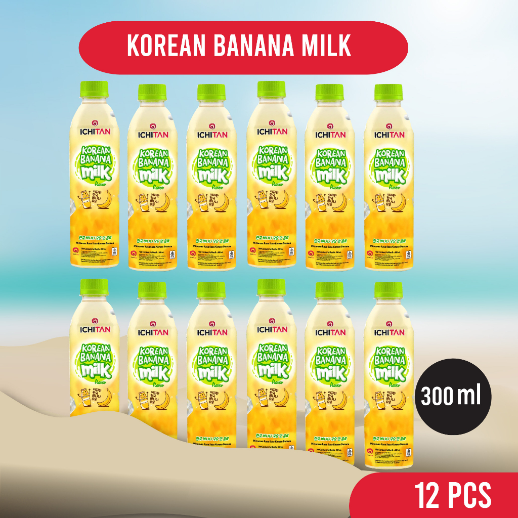 

Ichitan Korean Banana Milk 300ml | Bundling 12