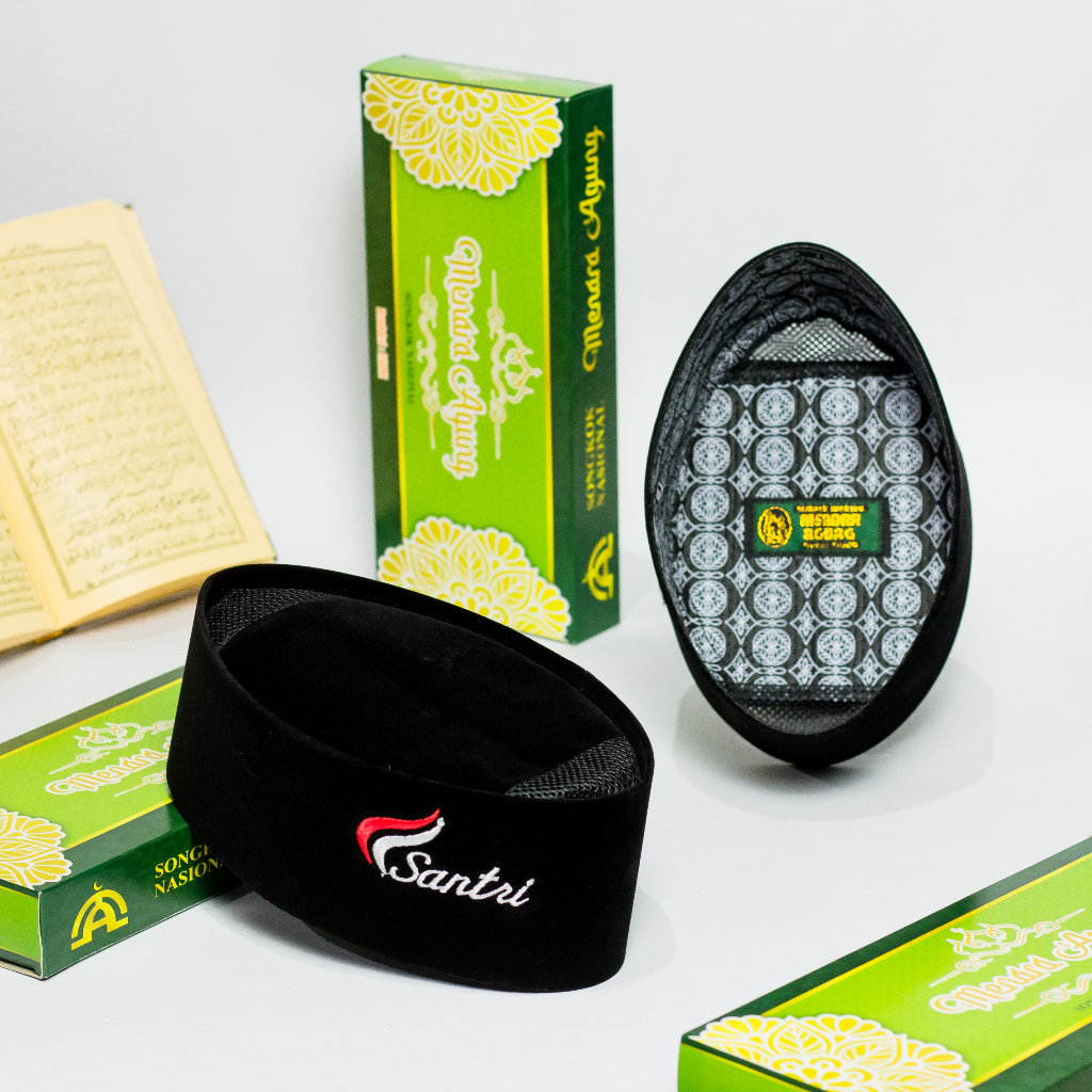 Songkok Santri Salafy Hitam Anak dan Dewasa Keren Motif Terbaru Bordir Komputer Tinggi 9