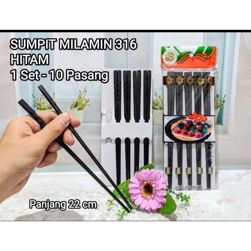 Sumpit Melamin Hitam