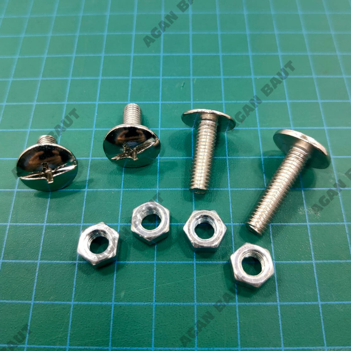 [PER 1 SET] Baut JT / Cover / Multifungsi + Mur M6X25 (2.5 cm)