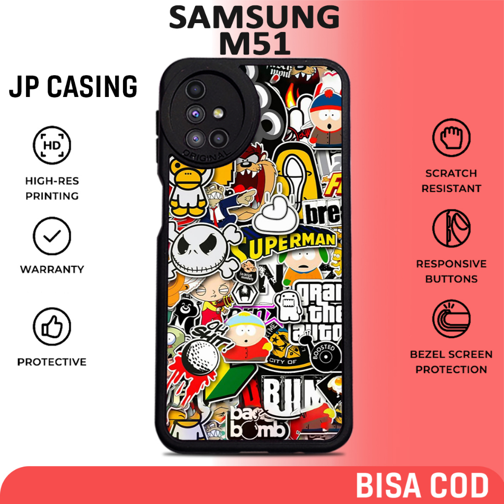 Case Samsung M51 [ GRAFITI ] Casing Samsung M51 Hardcase Softcase Premium Glossy