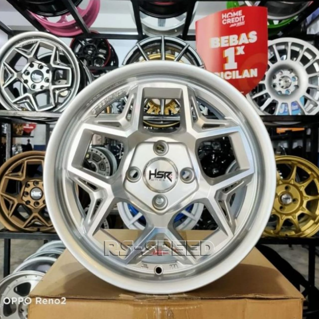 Velg Resing Mobil Agya Sigra Nissan March Murah R15 Pelg Racing HSR Wasile R15 Bisa Di ban Dunlop 18