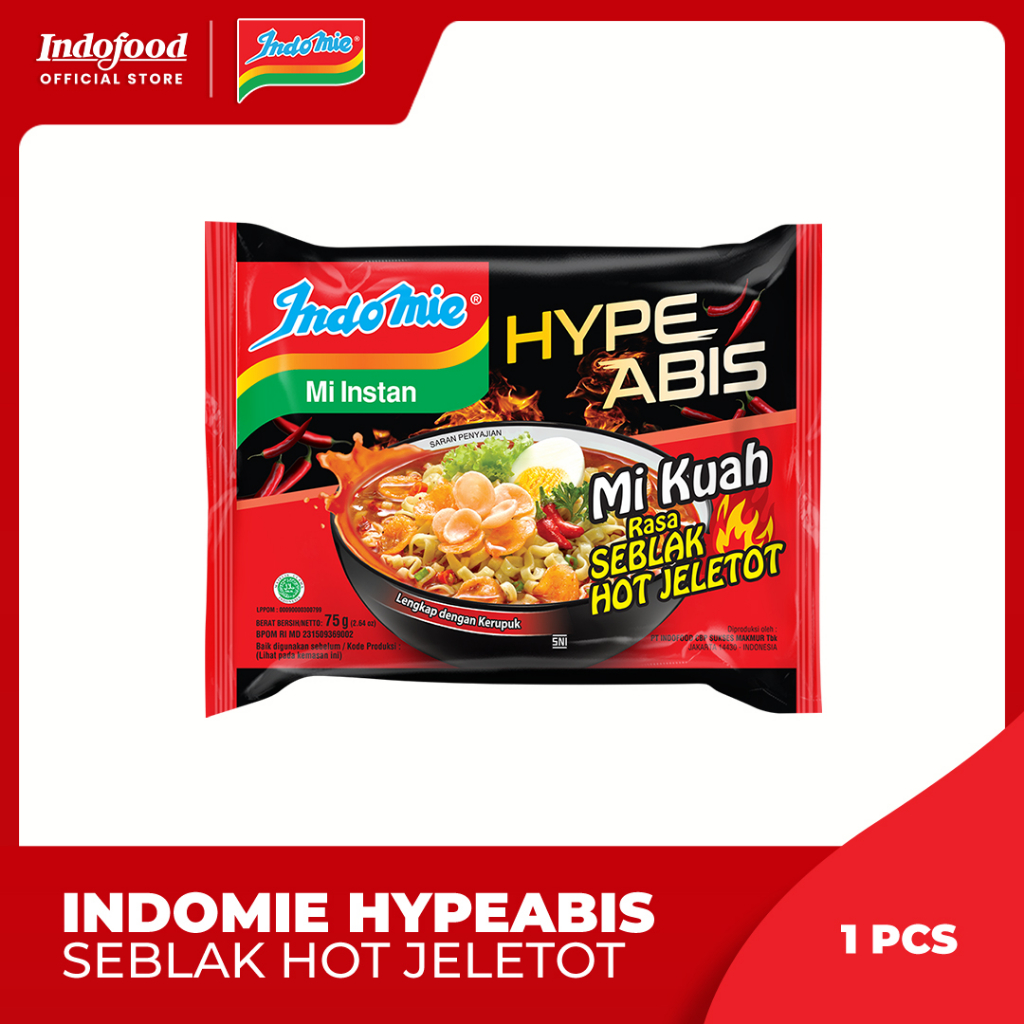 

Indomie Hypeabis Seblak Hot Jeletot