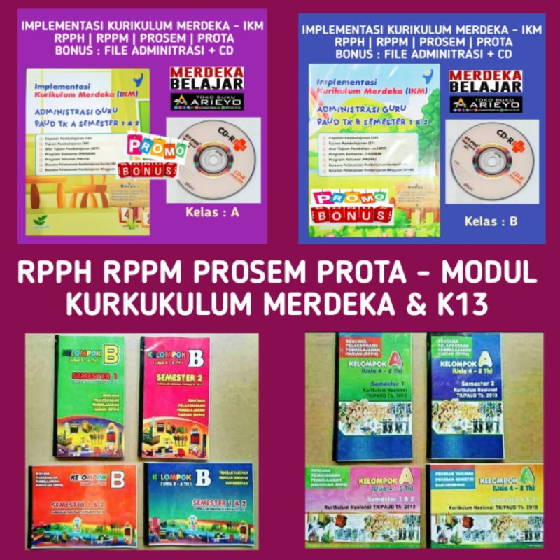 READY | KUR K13 & KUR MERDEKA | RPPH | RPPM | PROSEM | PROTAH | TK | PAUD | RA