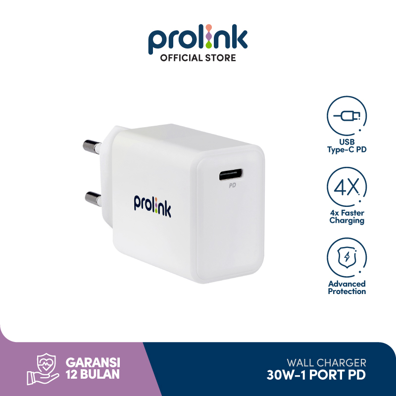 Prolink 3Prolink 30W PD Kepala Charger l Fast Quick Charger l iPhone Charger l PTC13001