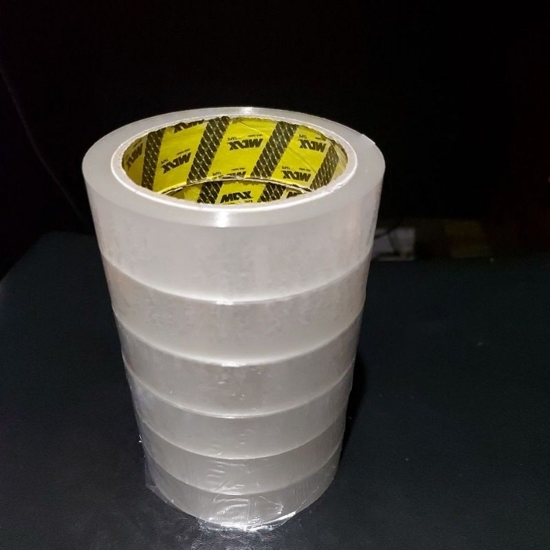 1 slop 6 roll isolasi bening uk besar 24mm 1inch Selotip Bening Lakban kecil 24mm