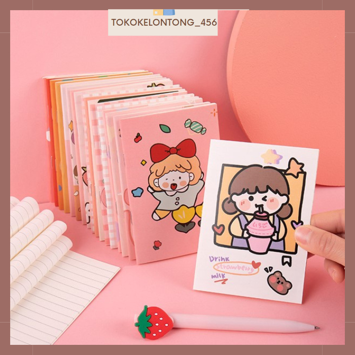 

Buku tulis mini motif kartun/ mini book/notebook mini/buku tulis kecil memo