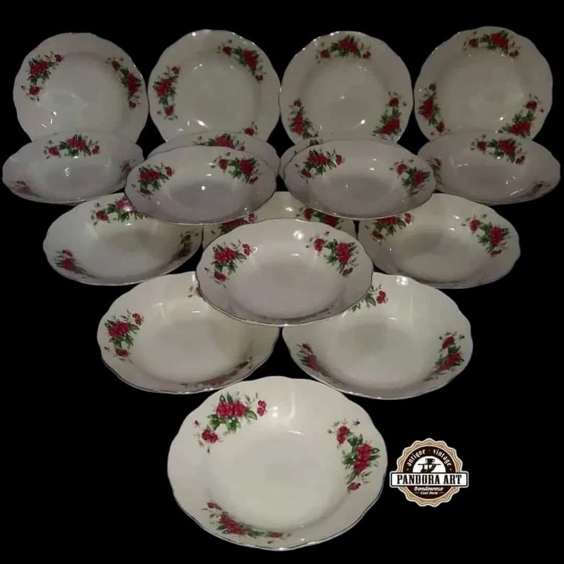 Piring makan china lawas wildrose