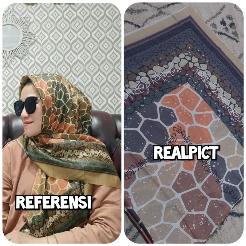 NUANSA TERAKOTA hijab segiempat denay voal motif semarang
