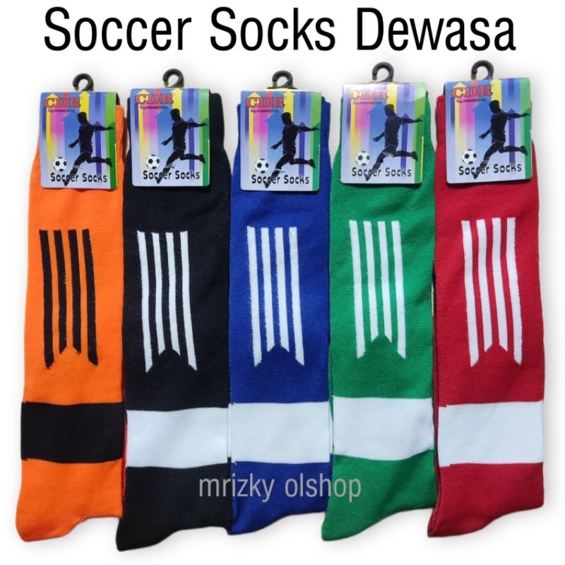 KAOS KAKI BOLA PANJANG/KAOS KAKI FUTSAL PANJANG/KAOS KAKI BOLA PANJANG MODEL STRIP _BOLA GARIS DEWAS