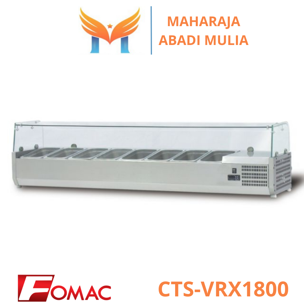 Counter Top Salad Bar Chiller Fomac Cts-Vrx1800 Pendingin Salad