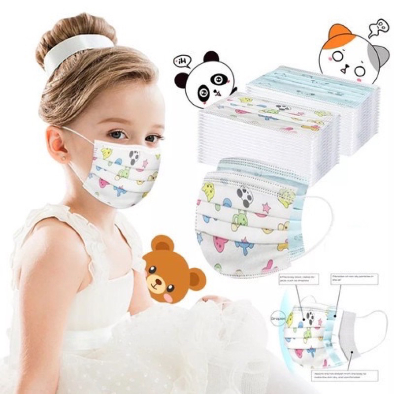 Masker Anak 3PLY Gambar Motif / Masker Motif Anak (50PCS)