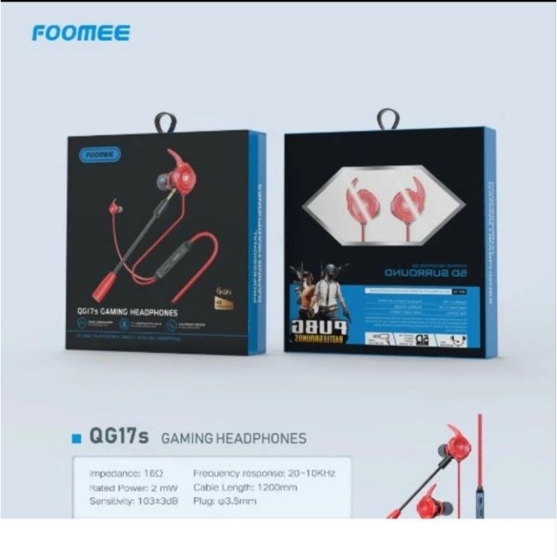 Foomee QG17S Headset Gaming Qg17, Earphone Gaming Foomee G02