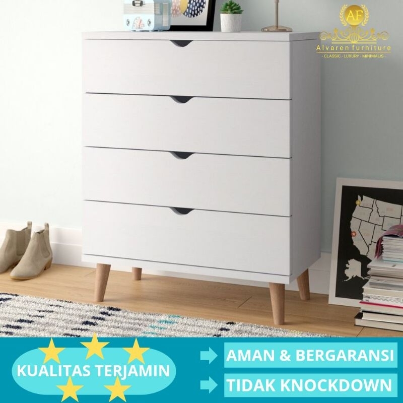 Nakas 4 laci lemari baju tempat baju bayi Meja Nakas Minimalis