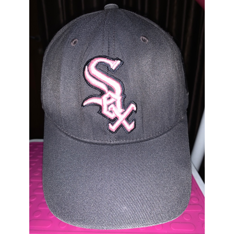 Topi MLB sekon SOX biru Navy -Pink