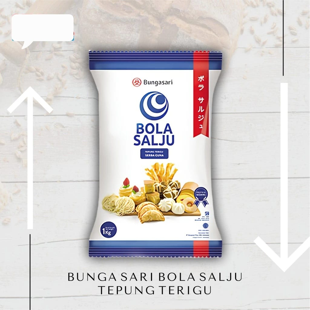 

Tepung Terigu Bola Salju Protein Sedang 1Kg