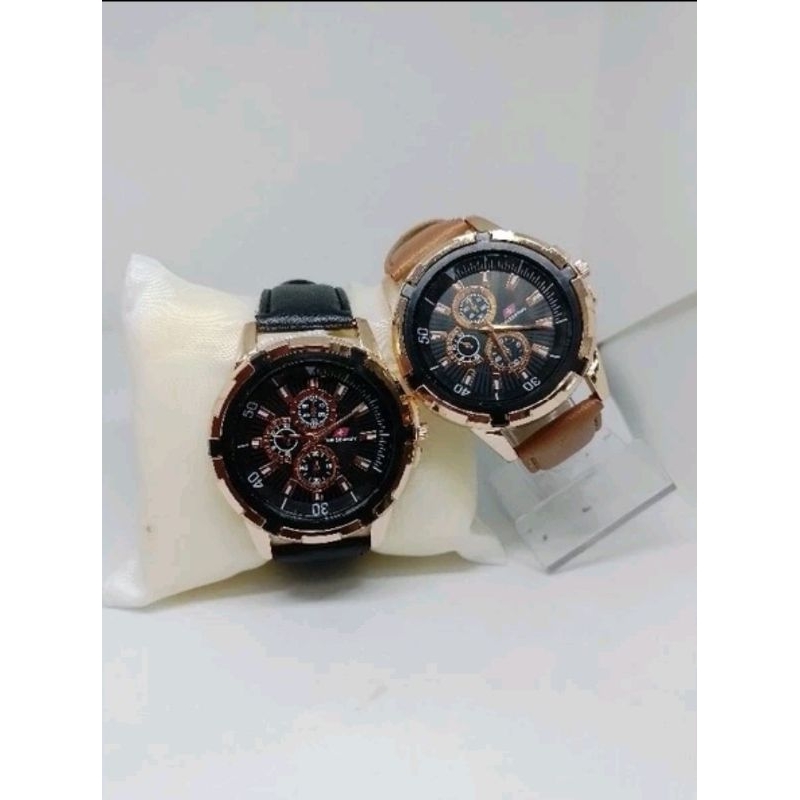 JAM TANGAN PRIA STRAP KULIT (SWISS ARMY)