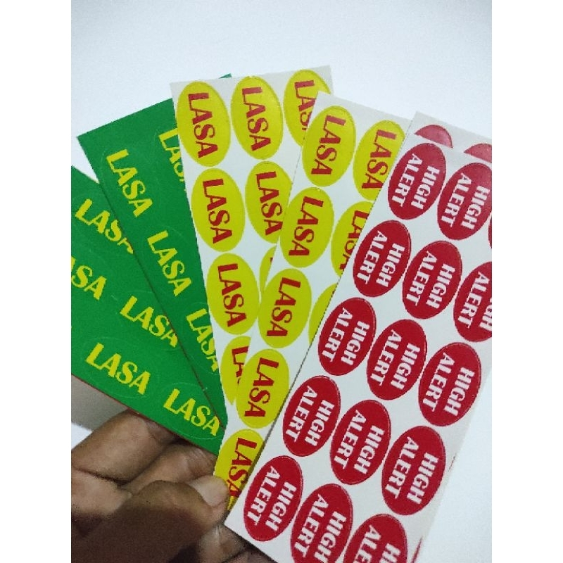 

Stiker Cutting Label Lasa High Alert MERAH