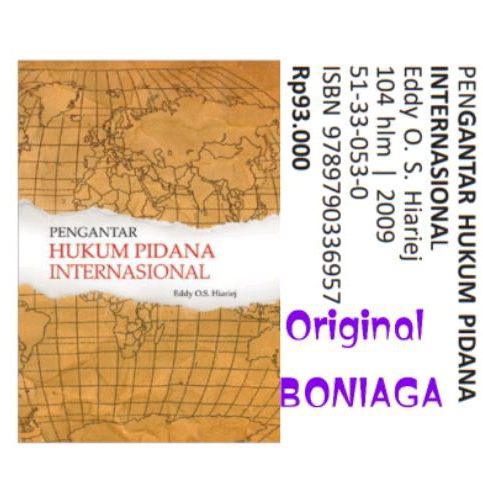 Pengantar Hukum Pidana Internasional - Eddy O S Hiariej. Original
