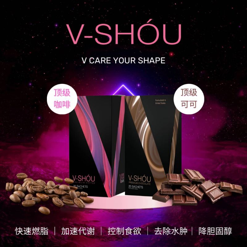 

V SHOU COFFEE (KEMASAN BARU) 100% ORIGINAL PER BOX 20 SACHET