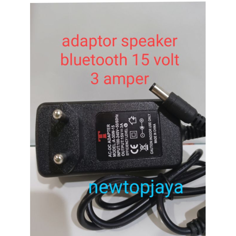 adaptor untuk speaker bluetooth Ashley 15 volt