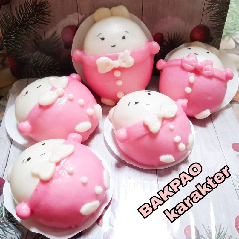 

bakpao karakter mini isi coklat 5 pcs mix karakter kartun