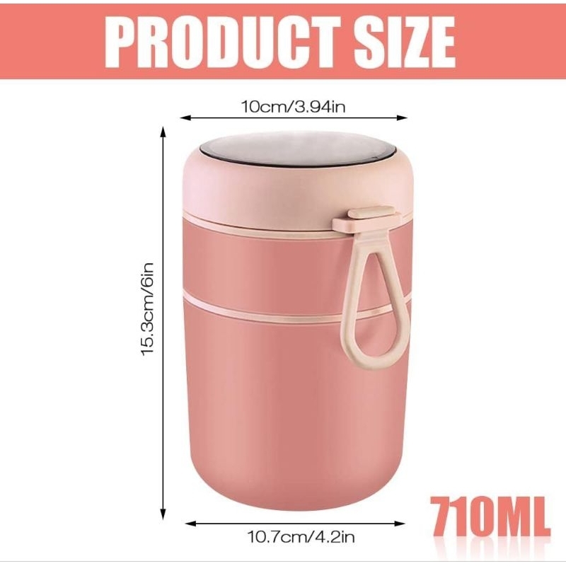 TERMOS SUP STAINLESS 2 TINGKAT TEDEMEI / LUNCH BOX ANTI TUMPAH STAINLESS / TEDEMEI LUNCH BOX 3 SEKAT
