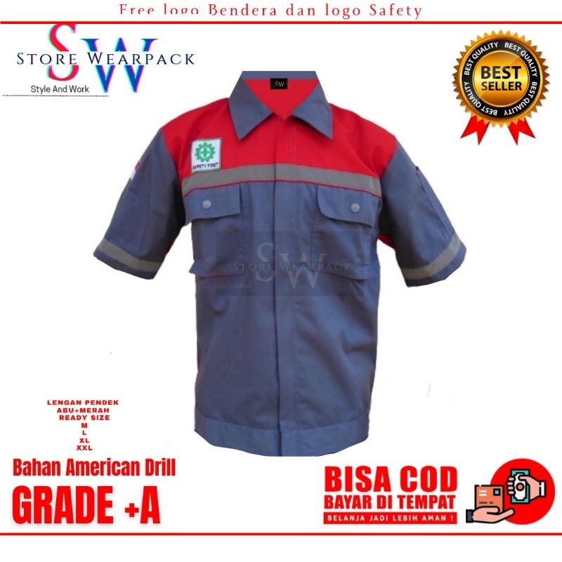 Baju Safety/Wearpack Kerja lengan pendek