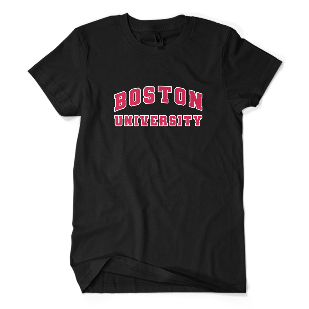 Kaos Pria Premium BOSTON UNIVERSITY STREET STYLE - Baju Logo Universitas Street Style Unisex Dewasa
