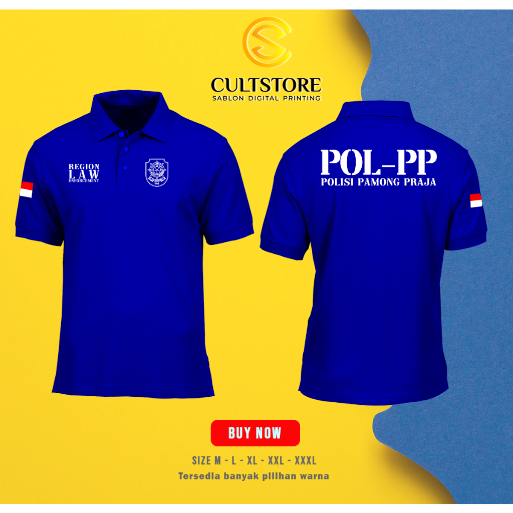 Kaos Kerah Polo SATPOL PP INDONESIA Terbaru Bisa Custom Desain Sendiri Indonesia