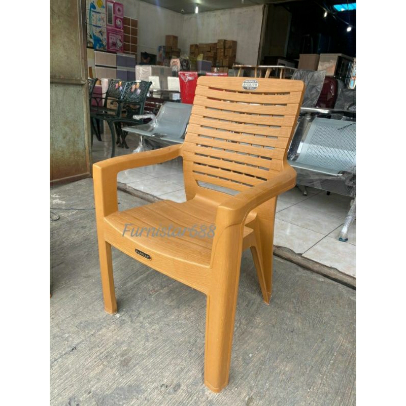 KURSI PLASTIK NAPOLLY SET SULTAN BIG RICH KURSI BR811 + MEJA MAPAN 45 JATI