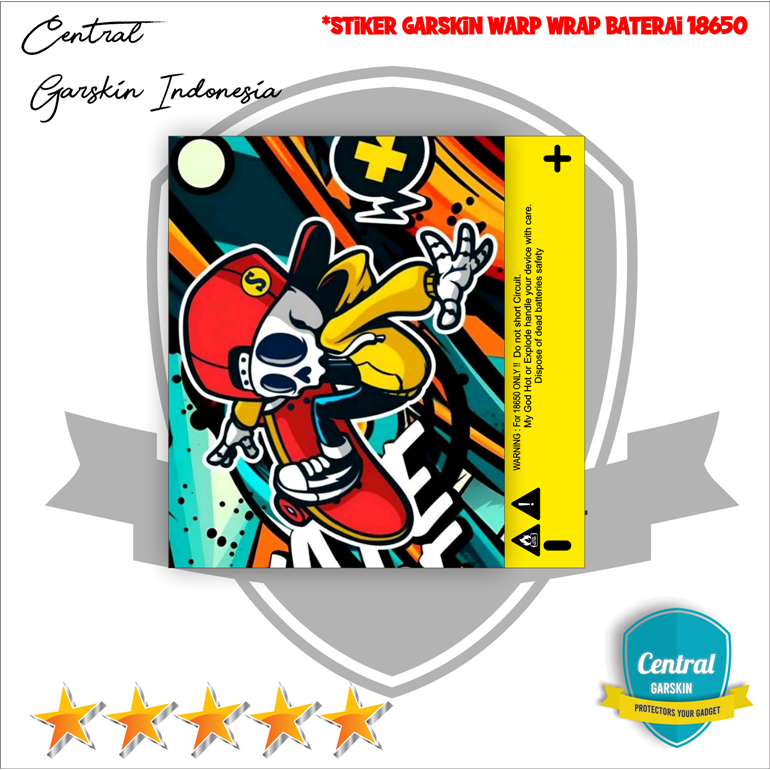 

Stiker Garskin Wrap Baterai 18650 pelindung baterai