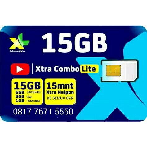 Kartu Perdana XL Combo Lite 15 GB