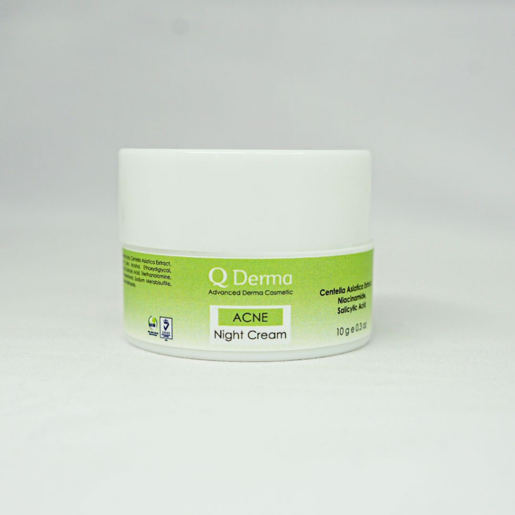 Q Derma Acne Night Cream 10g - Krim Jerawat Wajah