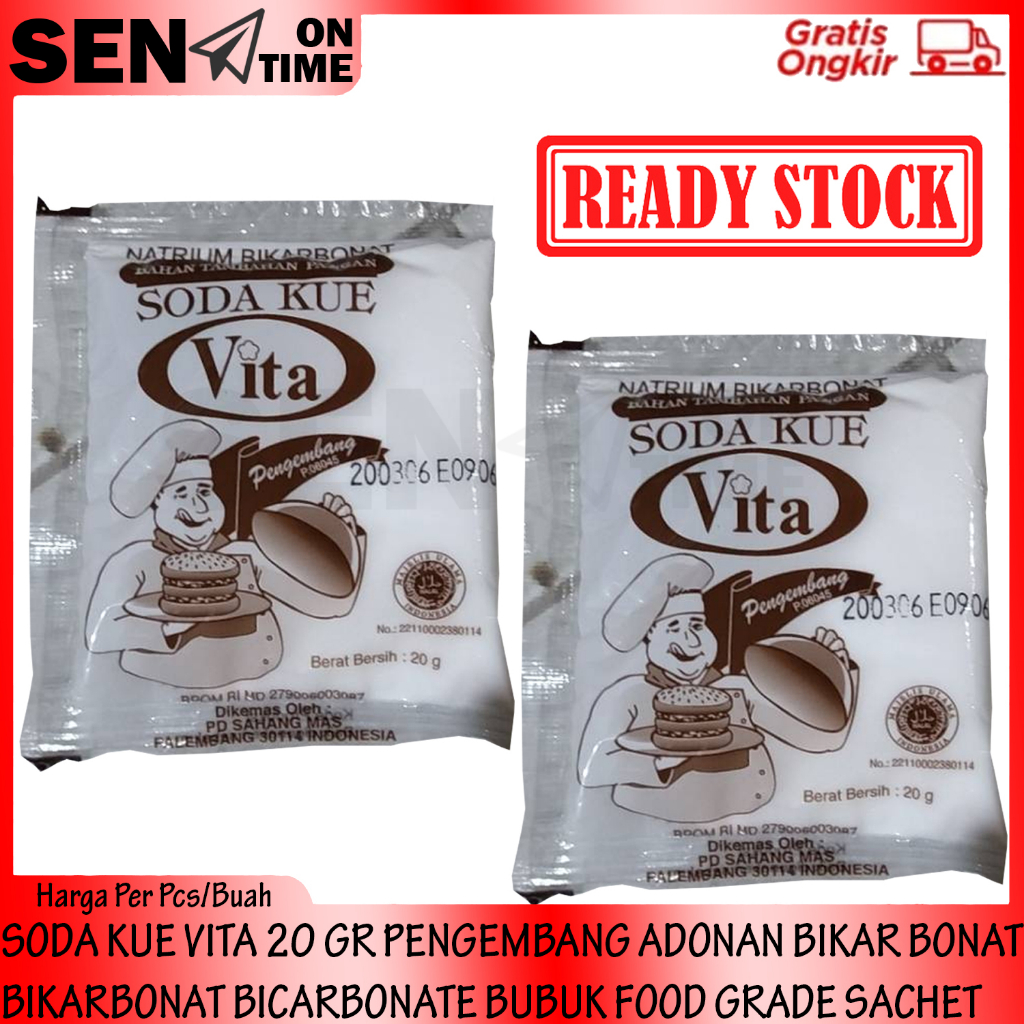 

SODA KUE VITA 20 GR PENGEMBANG ADONAN RAGI KEMBANG MENGEMBANG FITA BAKING POWDER BEKING CAKE DONAT BOLU BIKAR BONAT BIKARBONAT BICARBONATE BUBUK FOOD GRADE SACHET 20GR KEMASAN PLASTIK PELASTIK NATRIUM FERMEN FERMENTASI KOEPOE KUPU KOE POE