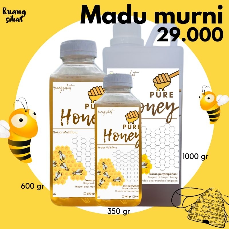 

Madu murni multiflora randu akasia 100% tanpa campuran