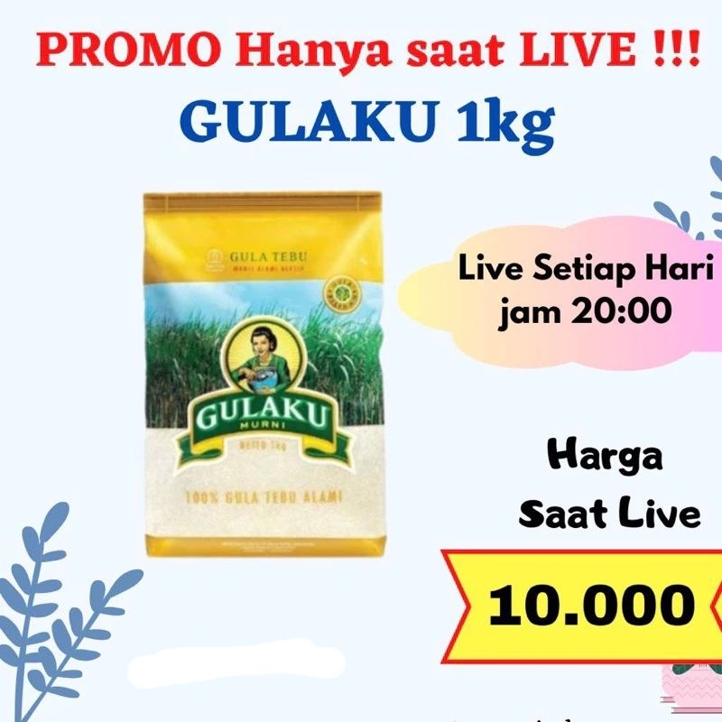 

GULAKU PREMIUM 1KG GULA PASIR 1 KILO GULAKU HIJAU GULAKU KUNING