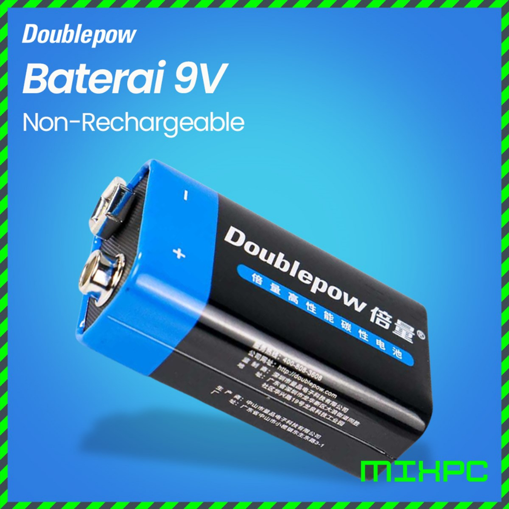 Batu Baterai Kotak Baterai 9V 6F22 Non Rechargeable