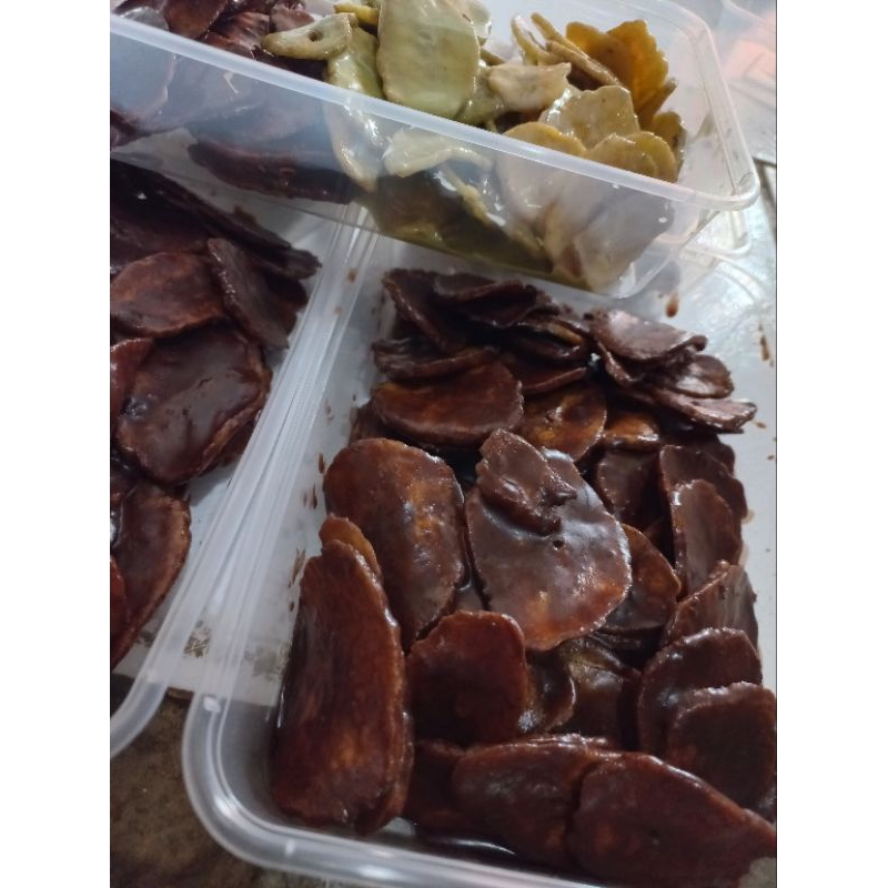 

kripik pisang coklat lumer viral