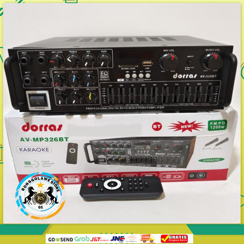 Ready Stock Power Ampli Amplifier Bluetooth Dorras Av-Mp326BT FITUR LENGKAP PROMO